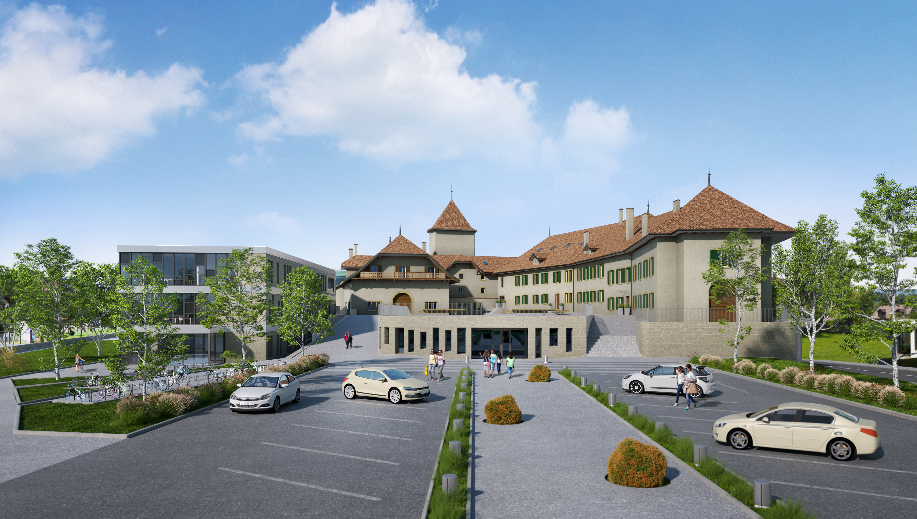 Projet de réaménagement du Château Echallens AARC Architectes